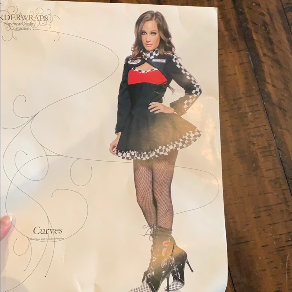 Racing costume, with petticoat